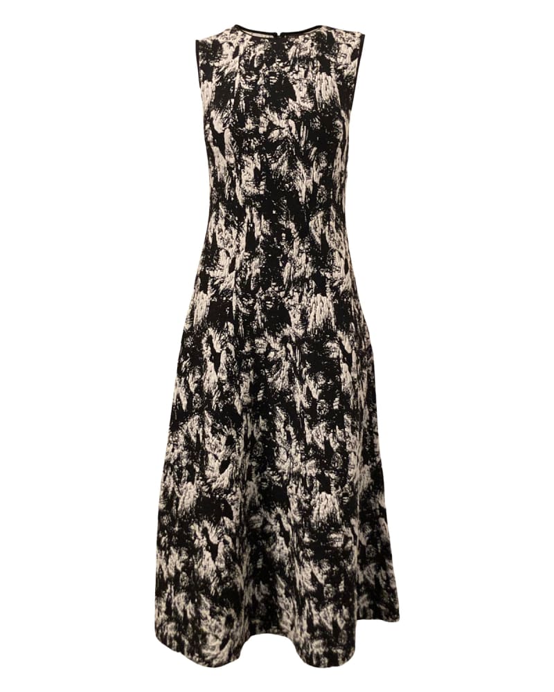 Front of a size Extra Large Sleeveless Fishtail Jacquard Dress in Fishtail by Jonathan Cohen. | dia_product_style_image_id:314053